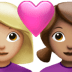 👩🏼‍❤️‍👩🏽 couple with heart: woman, woman, medium-light skin tone, medium skin tone display on Apple